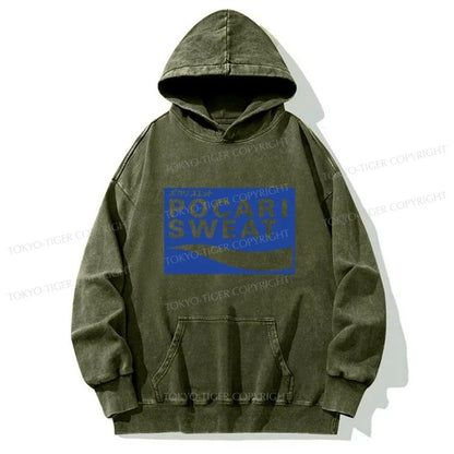 Tokyo-Tiger POCARI SWEAT Logo Washed Hoodie