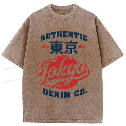 Tokyo-Tiger Retro Japan Tokyo Washed T-Shirt