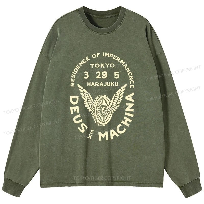 Tokyo-Tiger Deus Ex Machina Tokyo Washed Long Sleeve T-Shirt