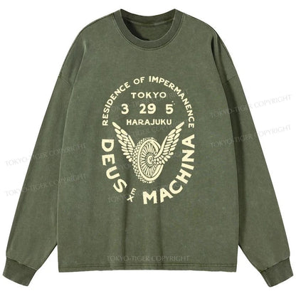 Tokyo-Tiger Deus Ex Machina Tokyo Washed Long Sleeve T-Shirt