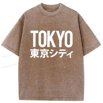 Tokyo-Tiger Tokyo City Washed T-Shirt