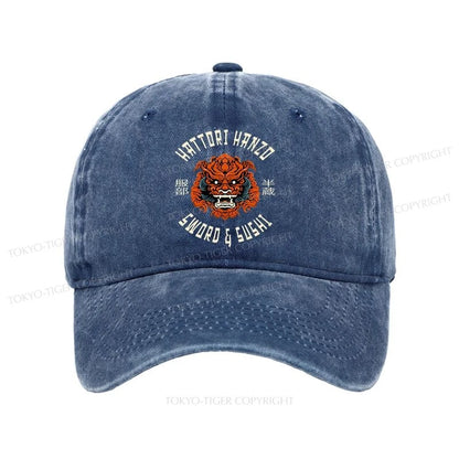 Tokyo-Tiger Japanese Hattori Hanzo Prints Washed Cap