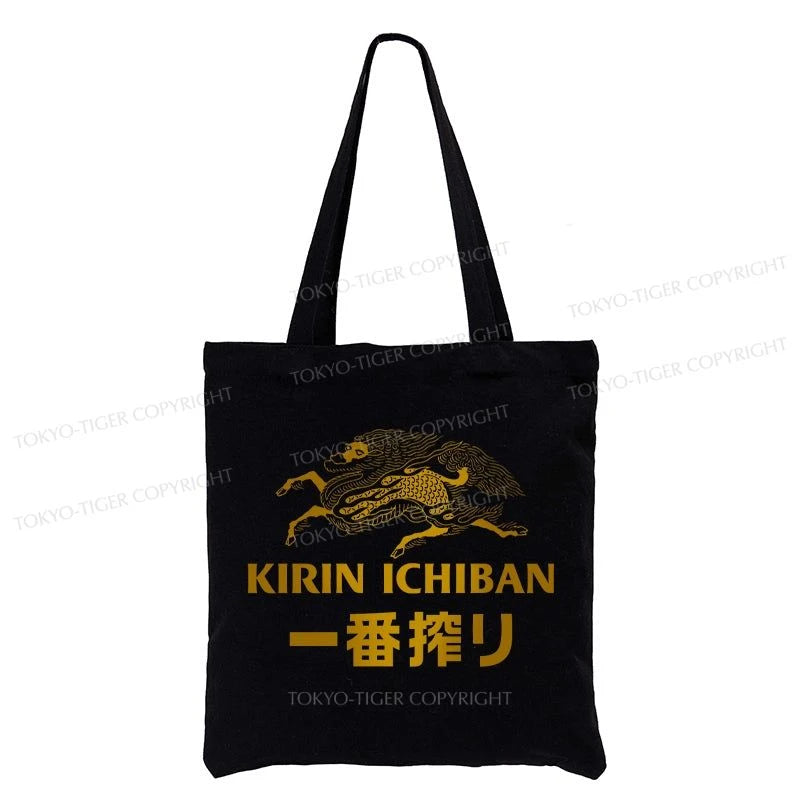 Tokyo-Tiger Japanese Beer Art Print Tote Bag