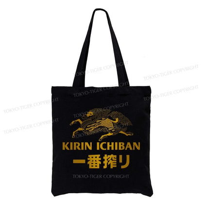 Tokyo-Tiger Japanese Beer Art Print Tote Bag