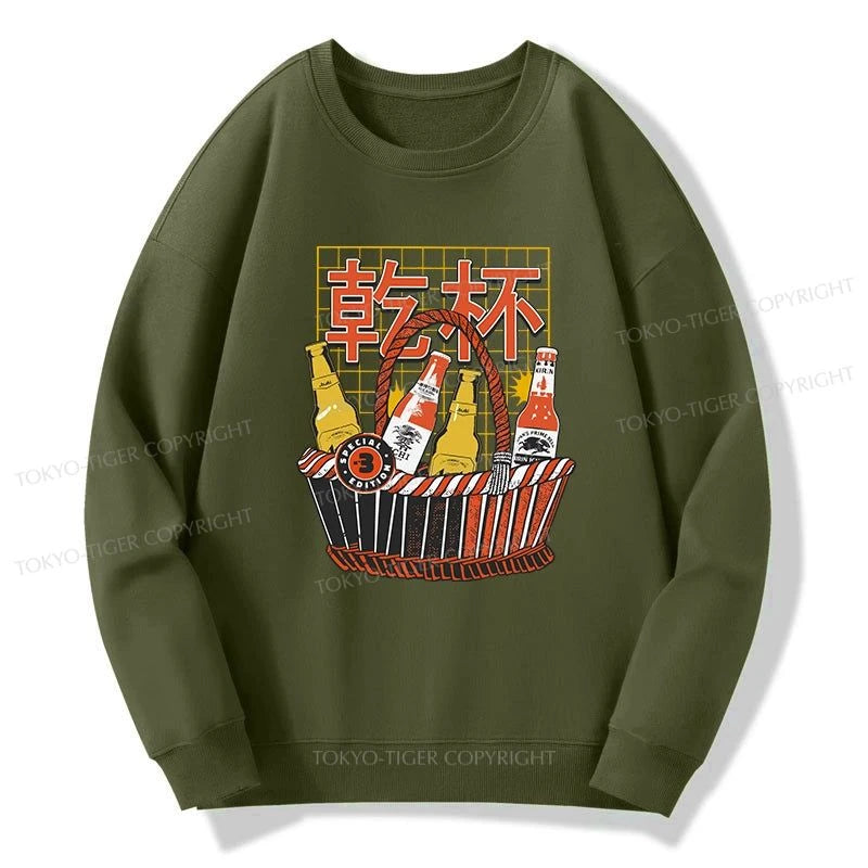 Tokyo-Tiger Have A Beer Together Sweatshirt