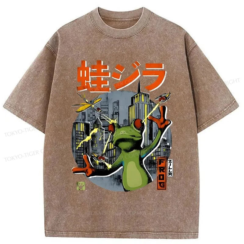 Tokyo-Tiger Frog Monster Japan Washed T-Shirt