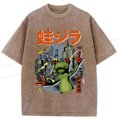 Tokyo-Tiger Frog Monster Japan Washed T-Shirt