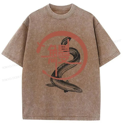 Tokyo-Tiger Eel Japanese Washed T-Shirt