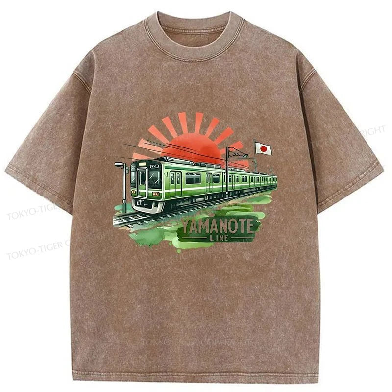 Tokyo-Tiger Yamanote Line Japan Washed T-Shirt