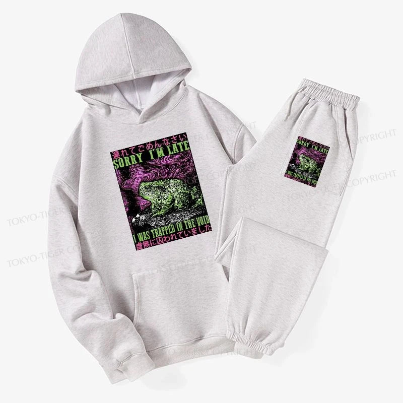 Tokyo-Tiger Frogs Trapped In The Void Fleece Lined Hoodie Set