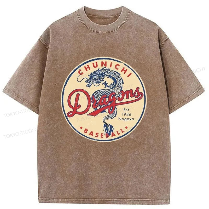 Tokyo-Tiger Chunichi Dragons Washed T-Shirt