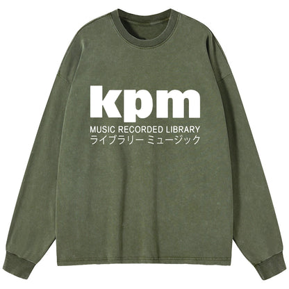 Tokyo-Tiger KPM Music Washed Long Sleeve T-Shirt