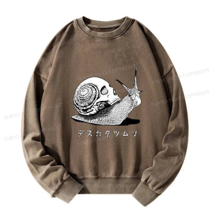 Tokyo-Tiger Death Snail Manga Washed Sweatshirt