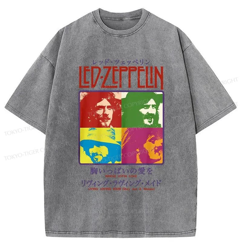 Tokyo-Tiger Led Zeppelin Japanese Washed T-Shirt