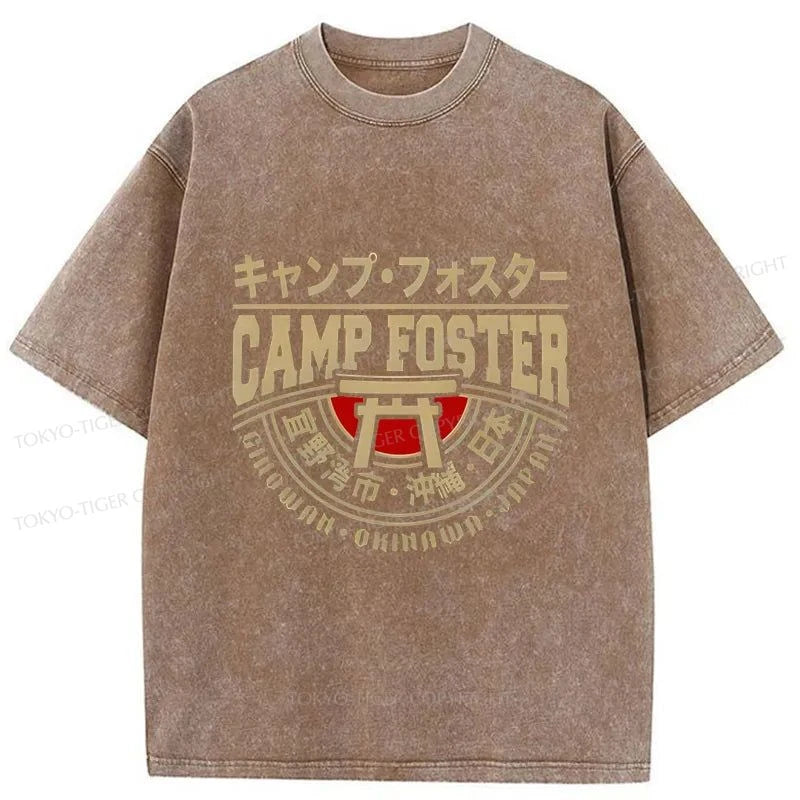 Tokyo-Tiger Camp Foster Okinawa Japanese Washed T-Shirt