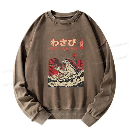 Tokyo-Tiger Spicy Wasabi Washed Sweatshirt