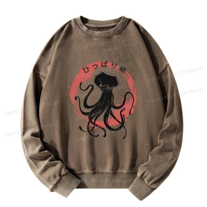 Tokyo-Tiger Vintage Octopus Japanese Washed Sweatshirt