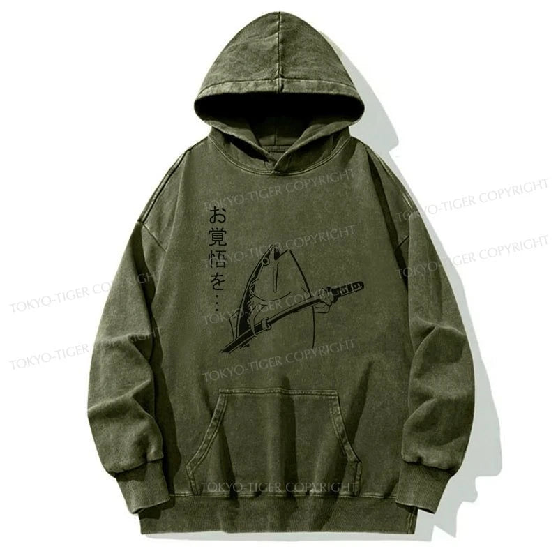 Tokyo-Tiger The Fish With The Knife Japanese Washed Hoodie