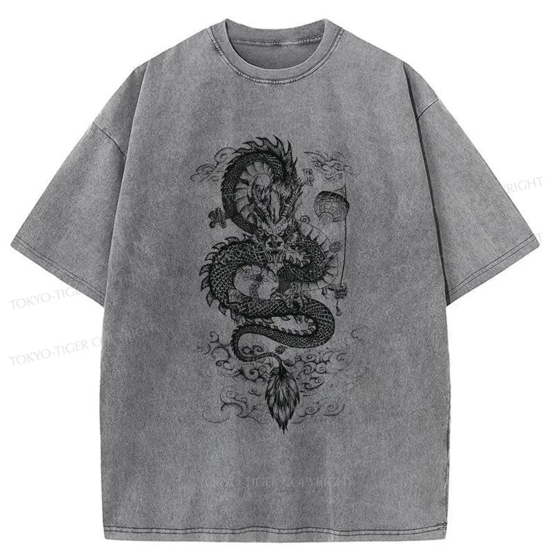 Tokyo-Tiger Terrible Dragon Japan Washed T-Shirt