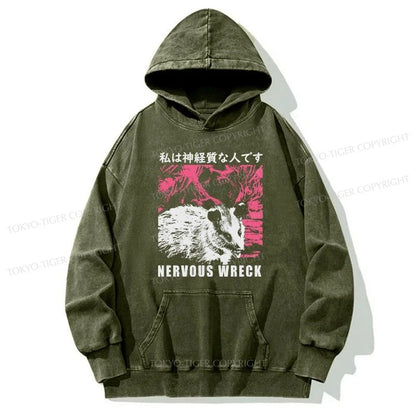 Tokyo-Tiger Nervous Wreck Washed Hoodie