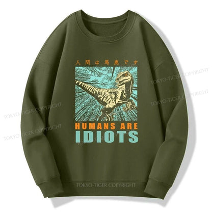 Tokyo-Tiger Mocking Dinosaurs Japanese Sweatshirt