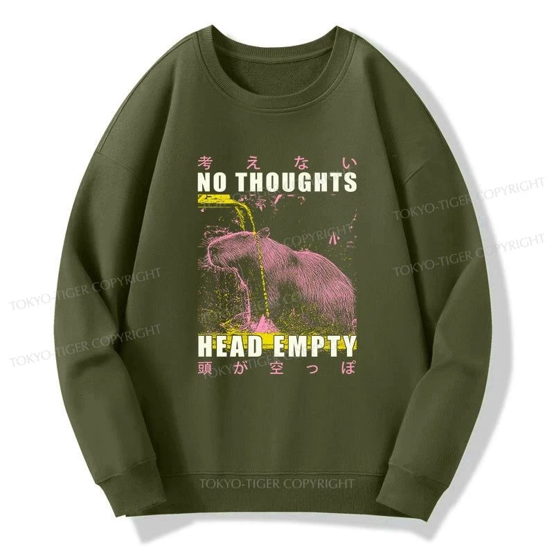 Tokyo-Tiger No Thoughts Head Empty Sweatshirt