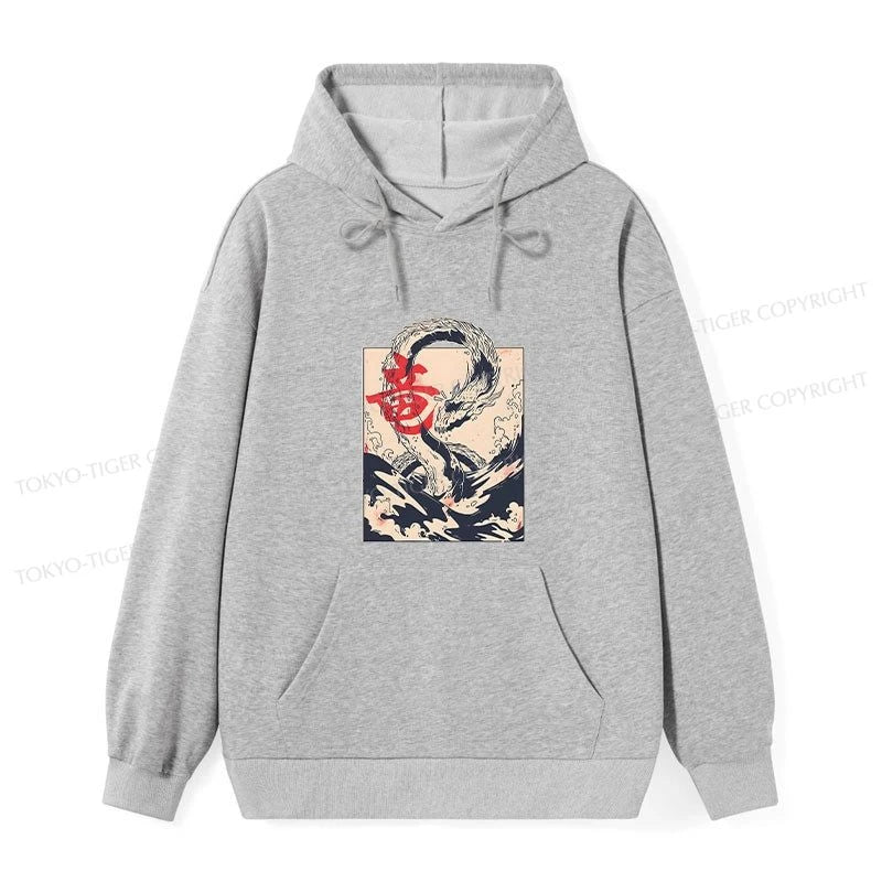 Tokyo-Tiger Sea Dragon Japanese Classic Hoodie