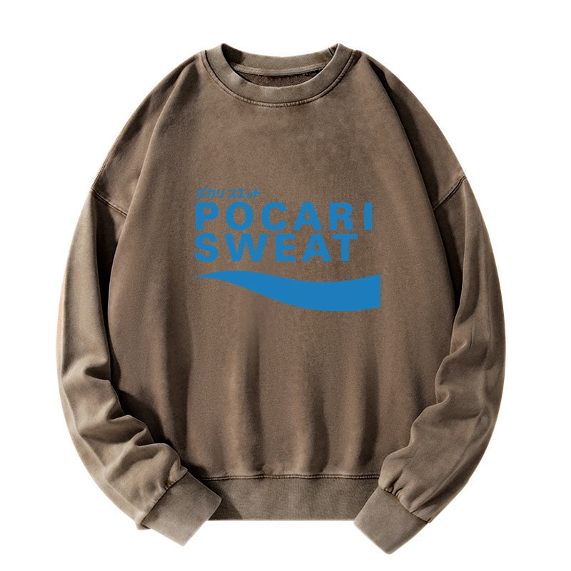 Tokyo-Tiger POCARI SWEAT Blue Washed Sweatshirt