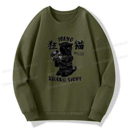 Tokyo-Tiger Tokyo Record Store Cat CD Sweatshirt