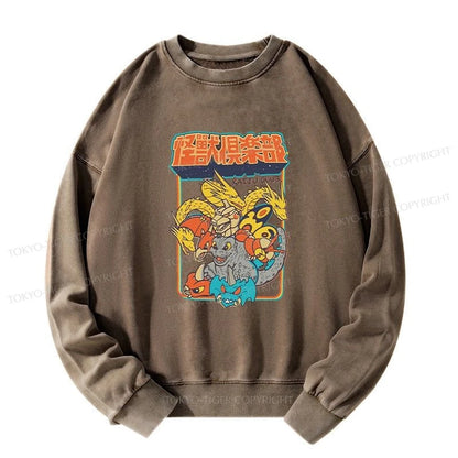 Tokyo-Tiger Kaiju Club Japanese Washed Sweatshirt