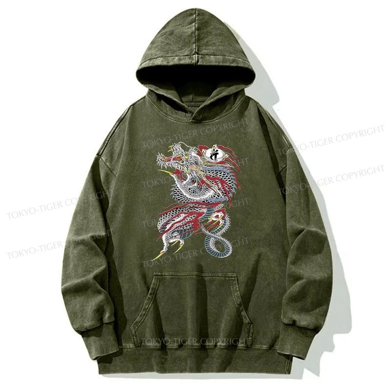 Tokyo-Tiger Dragon of Dojima Washed Hoodie