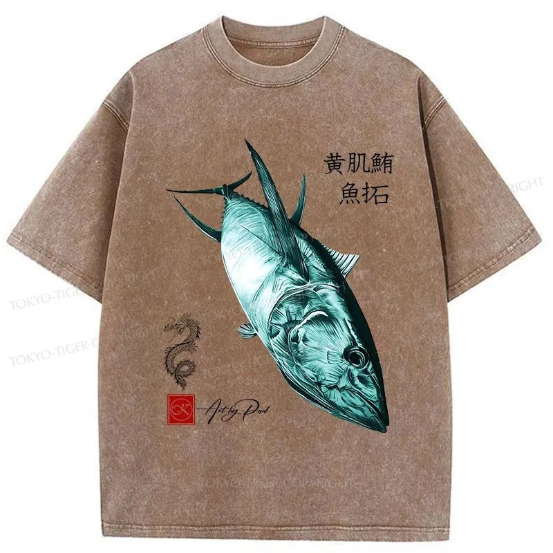 Tokyo-Tiger Tuna Japanese Washed T-Shirt