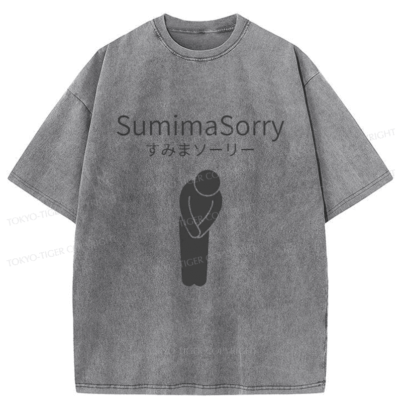 Tokyo-Tiger SumimaSorry Japanese Washed T-Shirt