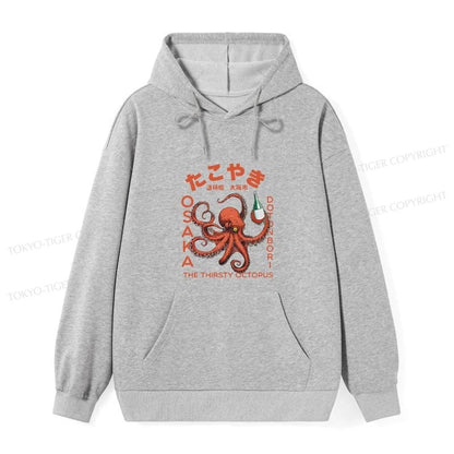 Tokyo-Tiger Octopus Drinks Soju Classic Hoodie