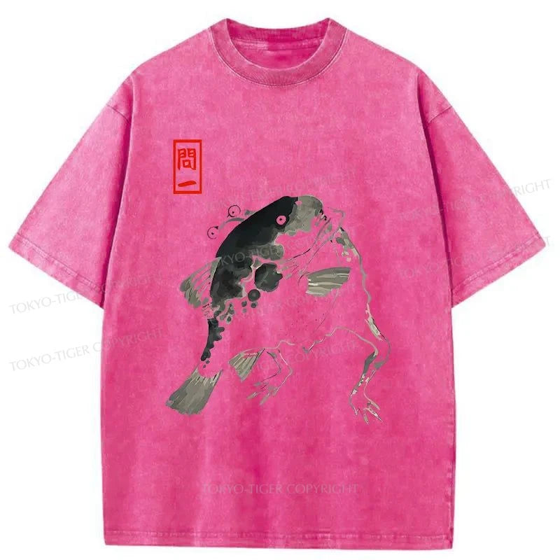 Tokyo-Tiger Matsumoto Hoji Frog With Fish Washed T-Shirt