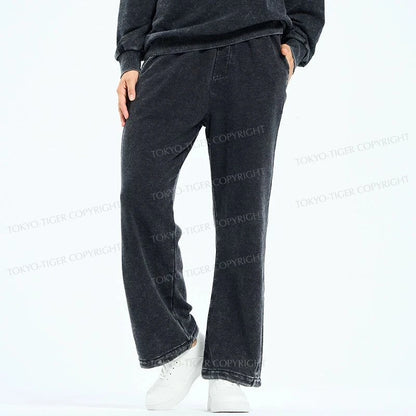 Tokyo-Tiger Basic Unisex Washed Sweatpants