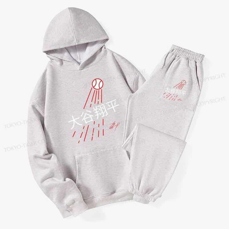 Tokyo-Tiger Shohei Ohtani Japanese Fleece Lined Hoodie Set