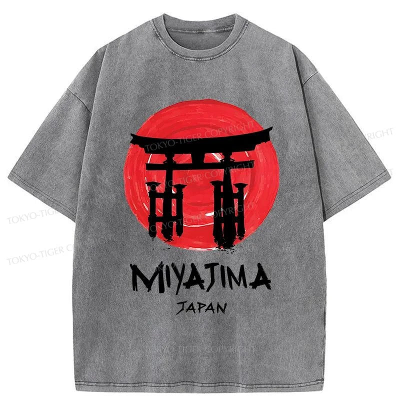 Tokyo-Tiger Miyajima Island Washed T-Shirt