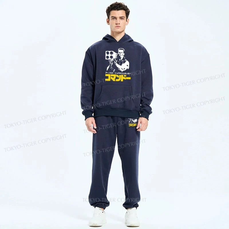 Tokyo-Tiger Commando In Japanese Fleece Lined Hoodie Set