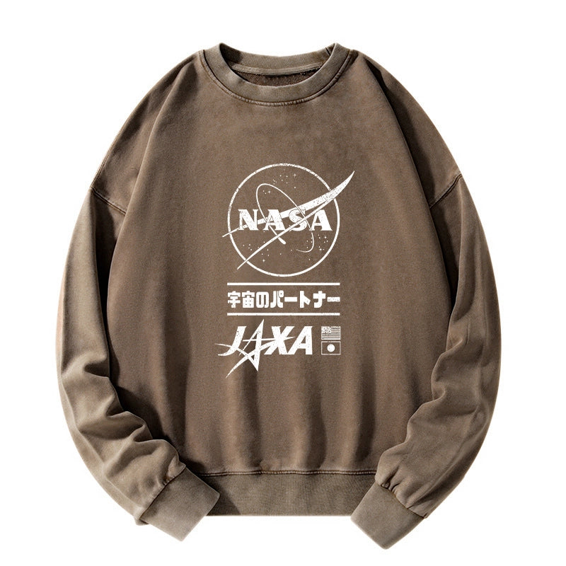 Tokyo-Tiger NASA JAXA Space Partners Washed Sweatshirt