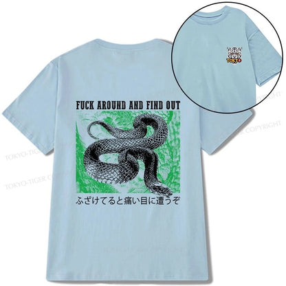 Tokyo-Tiger Cold And Heartless Snake Front Back Classic T-Shirt