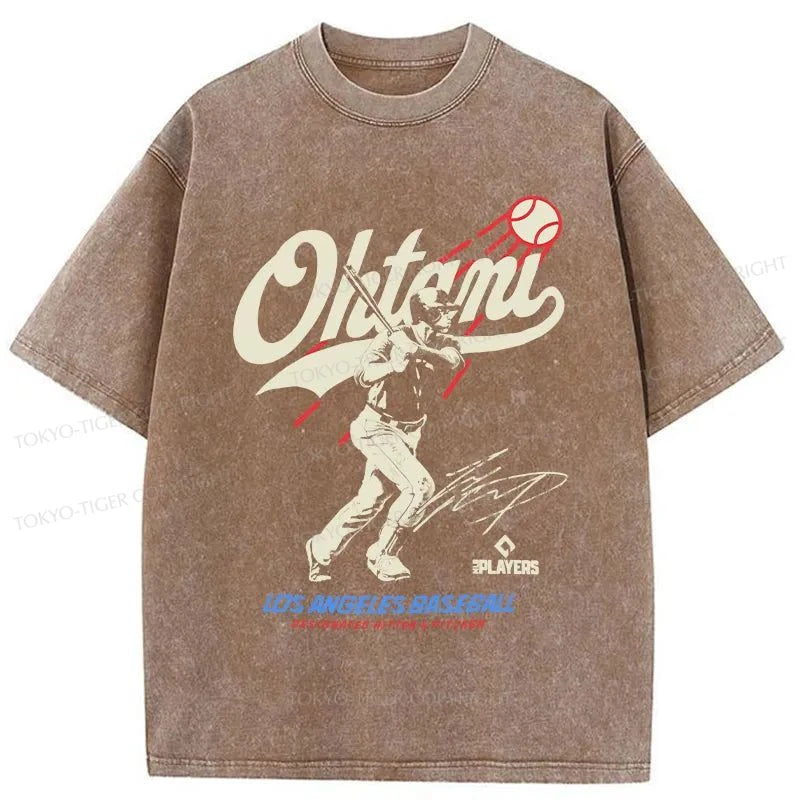 Tokyo-Tiger Shohei Ohtani Retro Japanese Washed T-Shirt