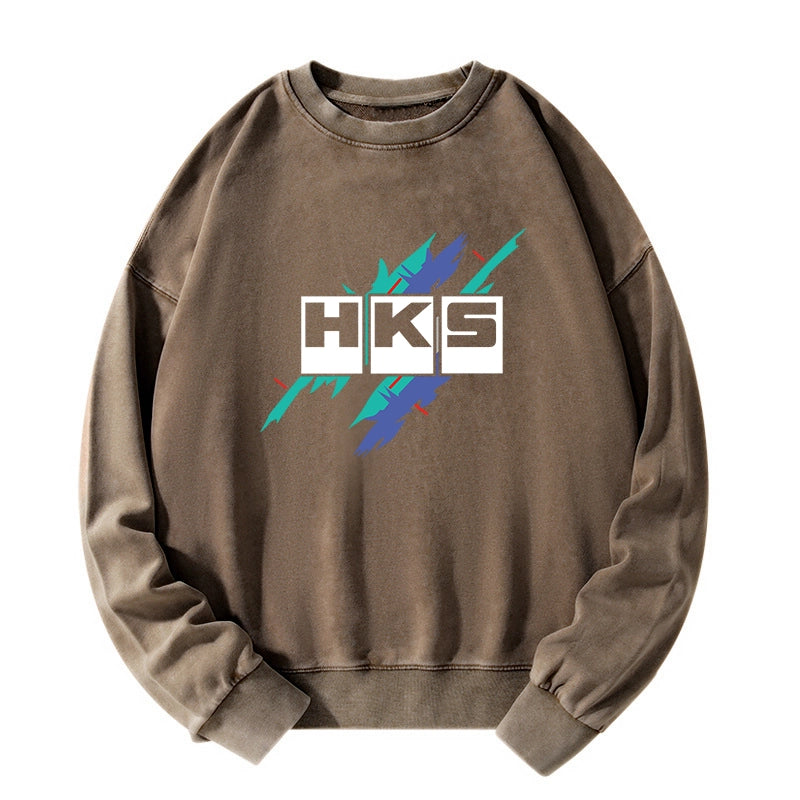 Tokyo-Tiger HKS Drifting Drag JDM Washed Sweatshirt