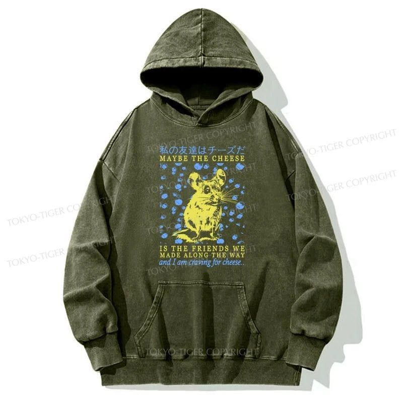 Tokyo-Tiger My Friend Is Cheese Washed Hoodie