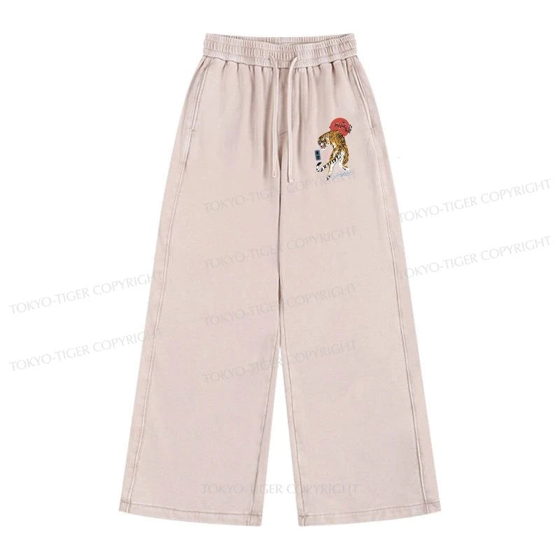 Tokyo-Tiger Tiger Blossom Japanese Sakura Washed Sweatpants