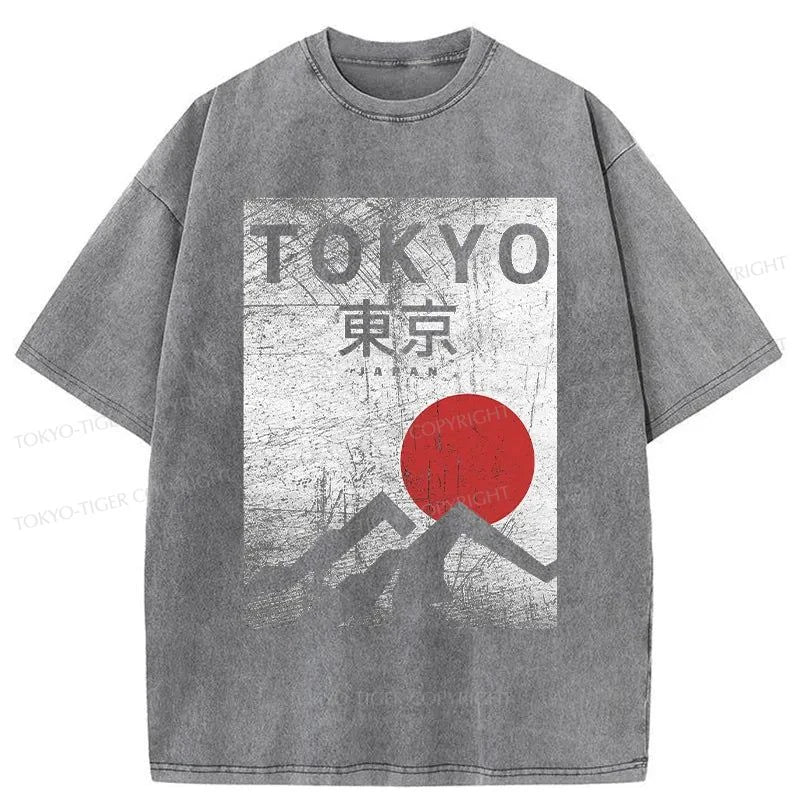 Tokyo-Tiger Tokyo Painting Japan Washed T-Shirt