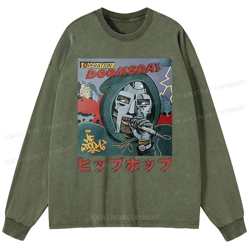 Tokyo-Tiger Mf Doom Japan Washed Long Sleeve T-Shirt