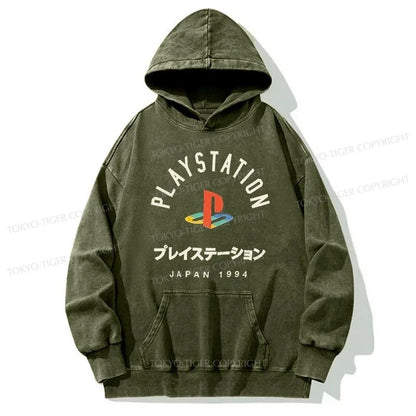 Tokyo-Tiger PlayStation Logo Japan Washed Hoodie