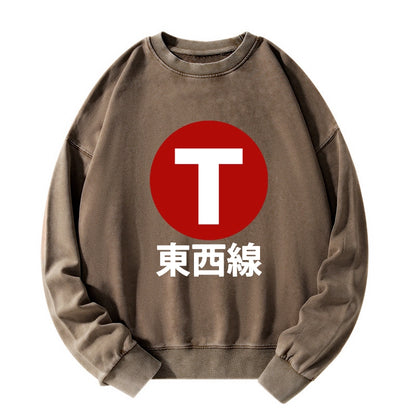 Tokyo-Tiger Tozai Line Kyoto Washed Sweatshirt