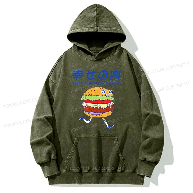 Tokyo-Tiger Tokyo Burger Run Japanese Washed Hoodie